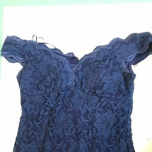 A royal blue mermaid prom dress.